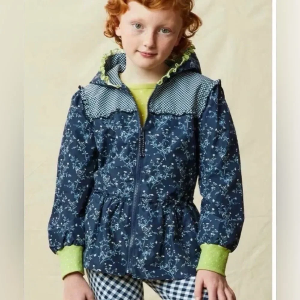 Matilda Jane girls Wildflower Bouquet light rain Jacket size 6